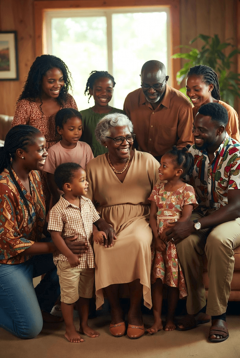 African American multigenerational family